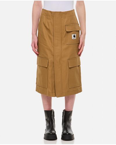 Sacai X Carhartt Wip Cotton Skirt - Natural