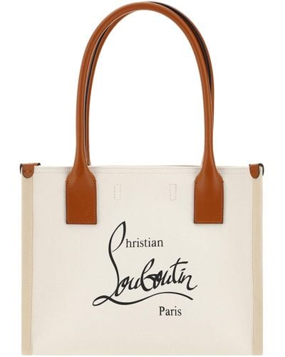 Christian Louboutin Nastroloubi E/W Small Shopping Bag - White