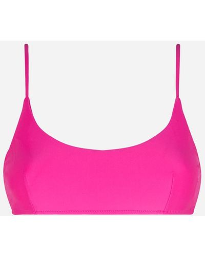 Mc2 Saint Barth Fuchsia Bralette Swimsuit - Pink