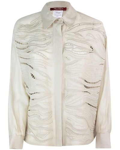 Max Mara Buttoned Long-Sleeved Shirt - White