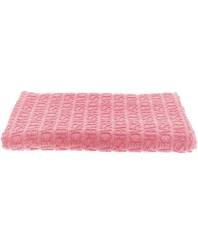 Versace Allover Polka Dot Capsule La Vacanza Towel - Pink