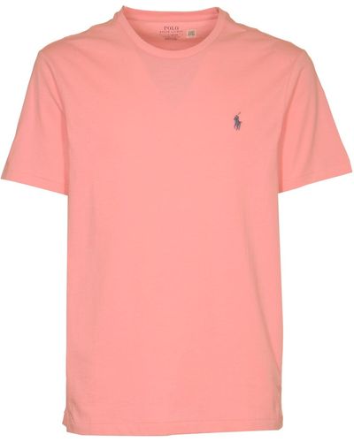 Polo Ralph Lauren Logo Embroidered Regular T-Shirt - Pink