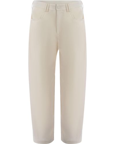 Pinko Trousers Pollock Made Of Satin - Natural