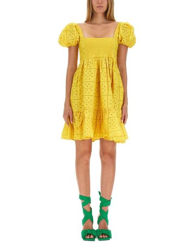 Ganni Mini Dress - Yellow