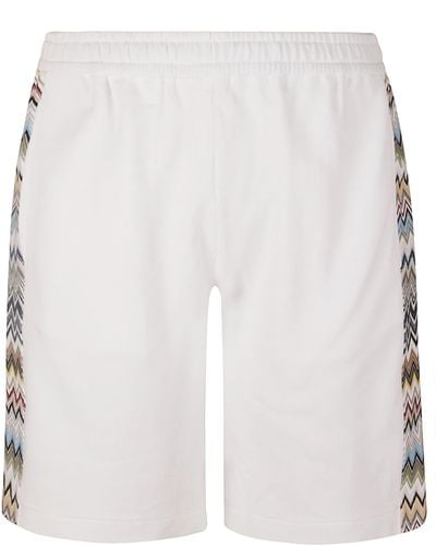 Missoni Stripe Sided Elastic Waist Shorts - White