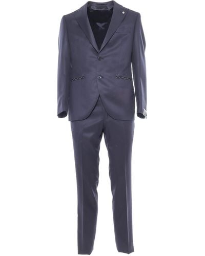 L.B.M. 1911 Single-Breasted Suit - Blue