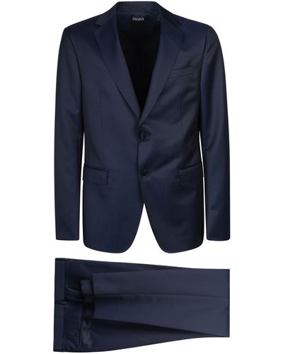 Zegna Classic Plain Suit - Blue