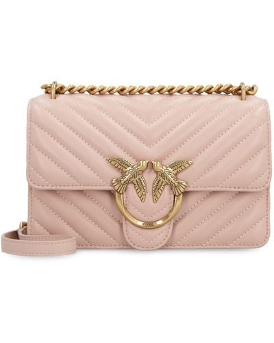 Pinko Love Bag One Leather Mini - Pink