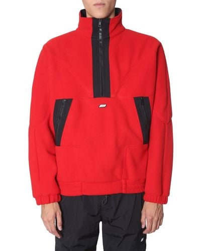 MSGM Zip Sweatshirt - Red