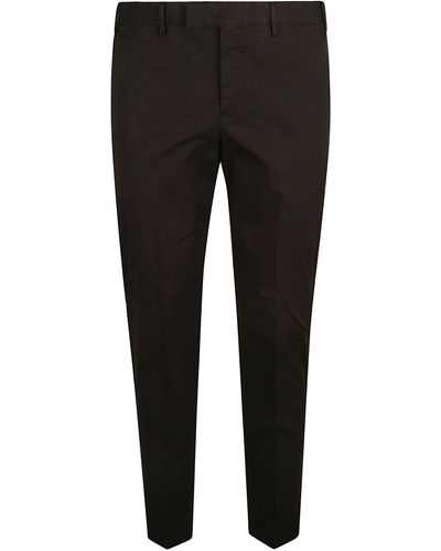 PT Torino Slim Fit Plain Trousers - Black