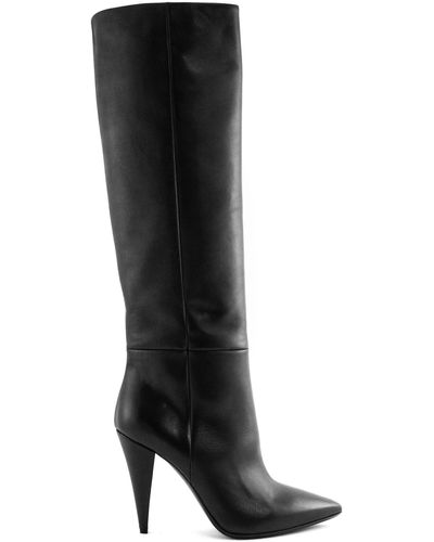 Strategia Black Leather High Boots