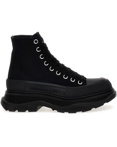 Alexander McQueen Tread Slick Boots, Ankle Boots - Black