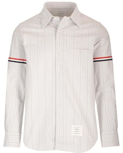 Thom Browne Oxford Striped Shirt - White