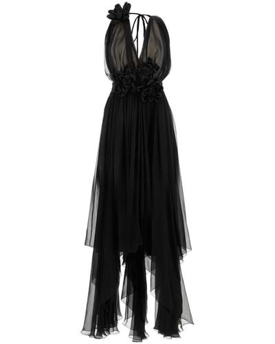 Dolce & Gabbana Silk Long Dress - Black