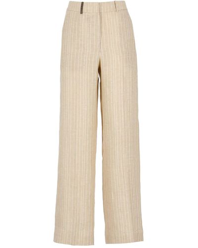 Peserico Linen Trousers - Natural