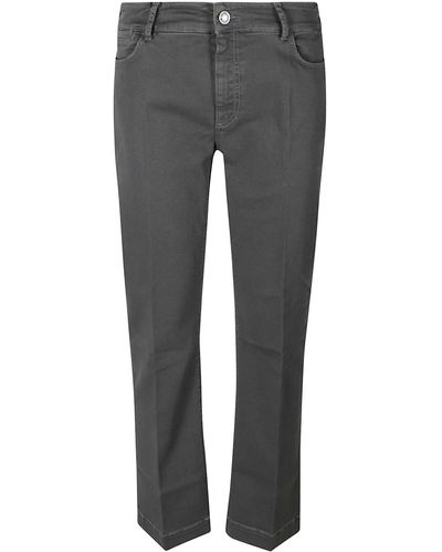 Sportmax Nilly Button Detailed Straight Leg Jeans - Grey
