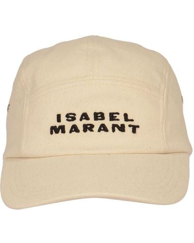 Isabel Marant Malange Ivory Cotton Tedji Baseball Cap - Multicolour