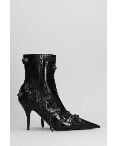 Balenciaga Cagole Bootie High Heels Ankle Boots - Black