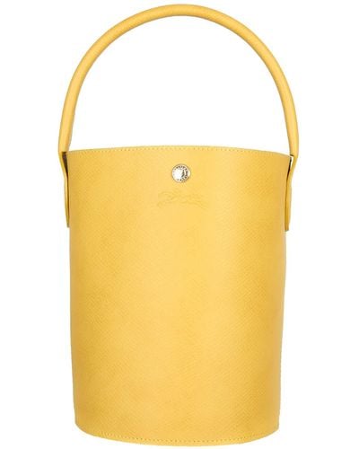 Longchamp Cuir De Russie Bucket Bag - Yellow