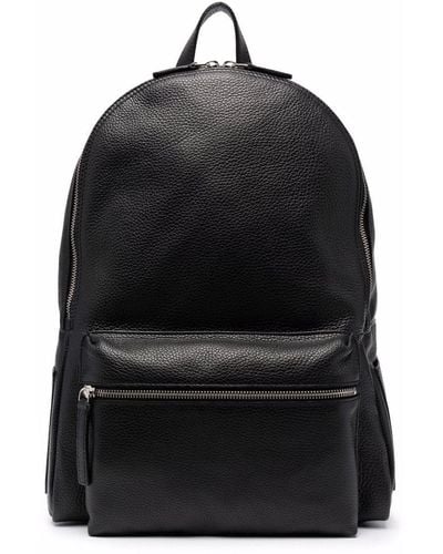 Orciani Calf Leather Micron Backpack - Black