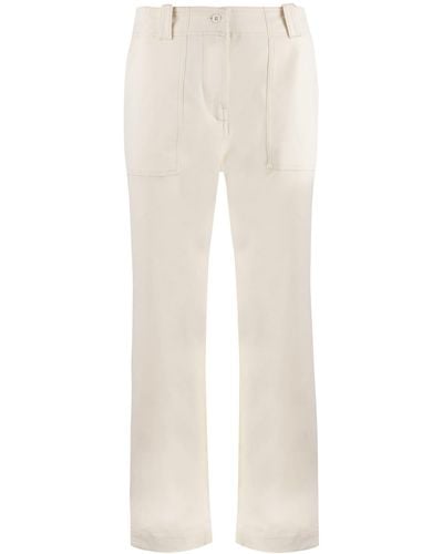 Weekend by Maxmara Eros Stretch Cotton Pants - White