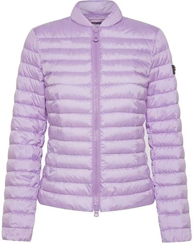 Peuterey Wisteria Quilted Down Jacket With Zip - Purple