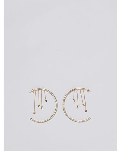 Elisabetta Franchi Metal Earrings - White