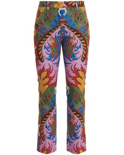 Etro Paisley Trousers - Red