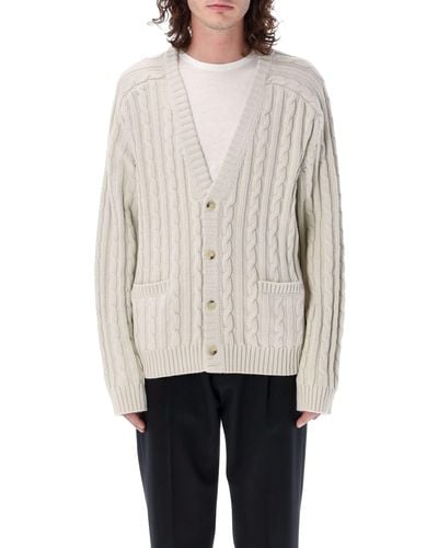 Helmut Lang Cable Knit Cardigan - White