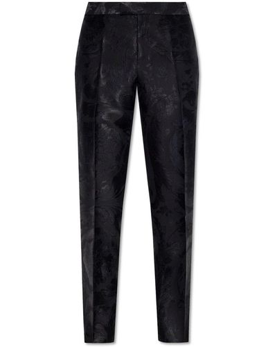 Versace Pleat-Front Pants - Black