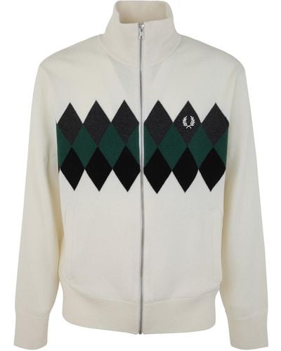 Fred Perry Knit Cardigan Wool - White