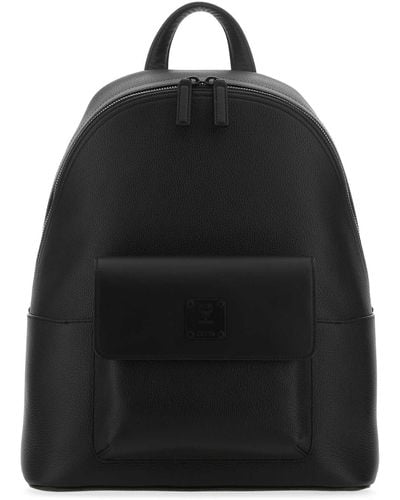 MCM Leather Stark Backpack - Black