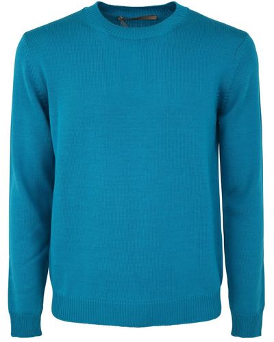 Nuur Long Sleeve Crew Neck Sweater - Blue