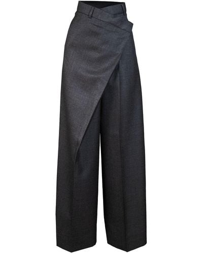 Acne Studios Tailored Wrap Pants - Blue