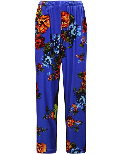 Vetements Velvet Flower Lounge Pants - Blue