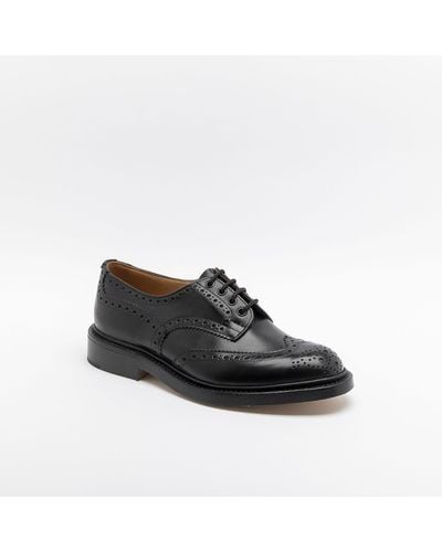 Tricker's Bourton Box Calf Derby Shoe (Leather Sole) - Black