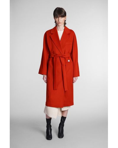 Stella McCartney Coat In Red Viscose