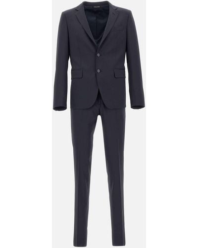 Brian Dales Ga87 Suit Two-Piece Cool Wool - Blue