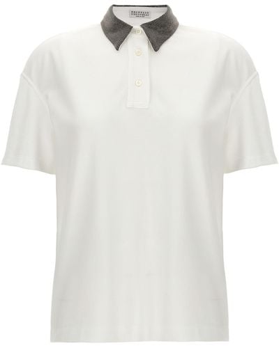 Brunello Cucinelli 'Monile' Polo Shirt - White