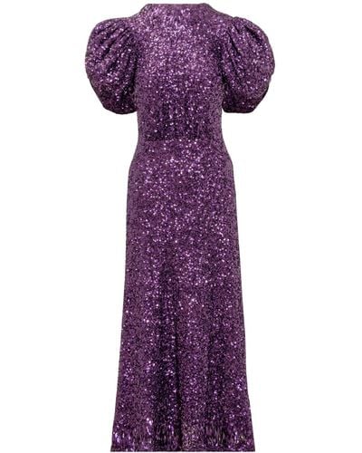 ROTATE BIRGER CHRISTENSEN Sequins Puff Dress - Purple