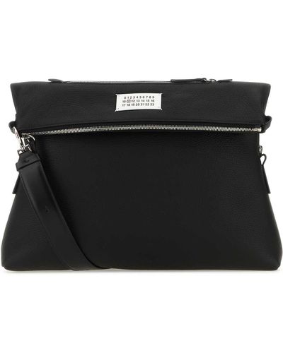 Maison Margiela Leather Crossbody Bag - Black