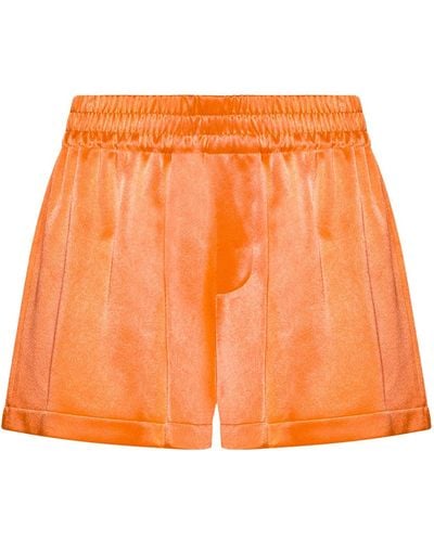 Alice + Olivia Richie Satin Shorts - Orange