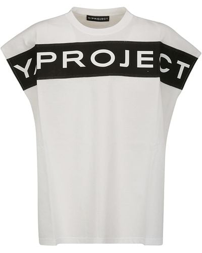 Y. Project Scrunched Logo Tank Top - Black