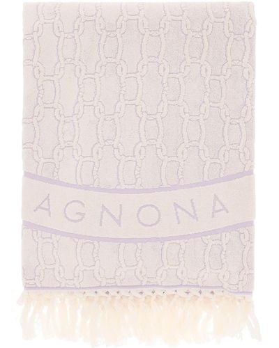Agnona 'chain' Beach Towel - Pink