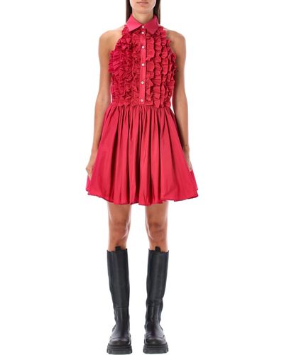 MSGM Ruffle Dress - Red