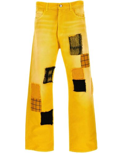 Marni Patch Jeans - Yellow