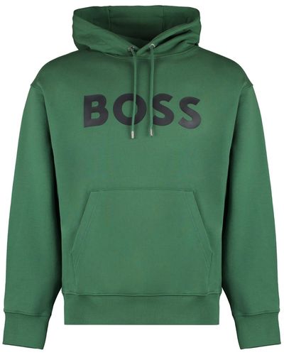 BOSS Cotton Hoodie - Green