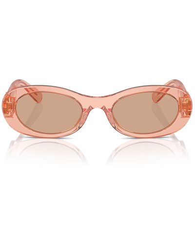 Miu Miu Mu 06zs Noisette Transparent Sunglasses - Pink