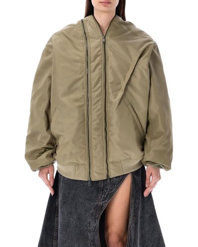 Y. Project Double Zip Bomber Jacket - Natural