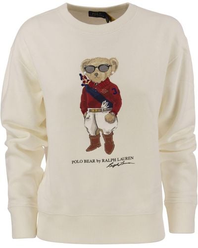 Ralph Lauren Jockey Polo Bear Sweatshirt - White